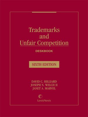 cover image of Trademarks and Unfair Competition Deskbook